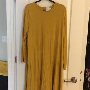 ASOS Curve Mustard Flowy Dress